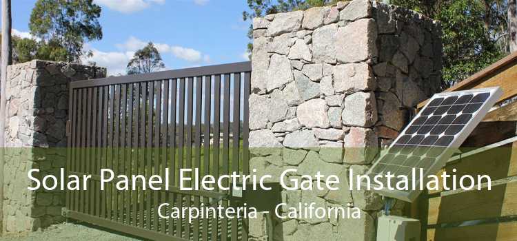 Solar Panel Electric Gate Installation Carpinteria - California